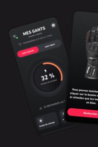 Application mobile Racer pour les gants connectés